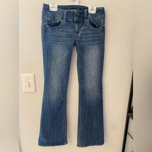 AMERICAN EAGLE Super Stretch Artist Jeans, Size 0 Short, Boot Cut